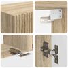 vidaXL Tv-meubelset Wandgemonteerd 4 pcs Sonoma Eiken Bewerkt hout