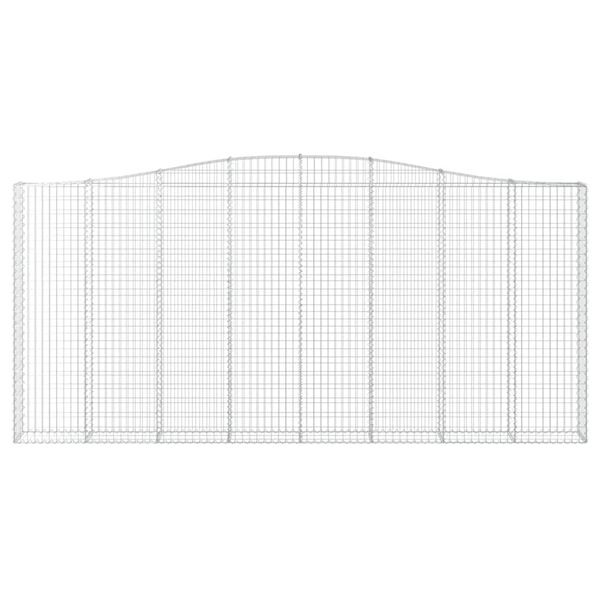 vidaXL Schanskorven 2 st gewelfd 400x30x180/200 cm ijzer