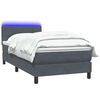 vidaXL Boxspring met matras en LED fluweel donkergrijs 80x210 cm