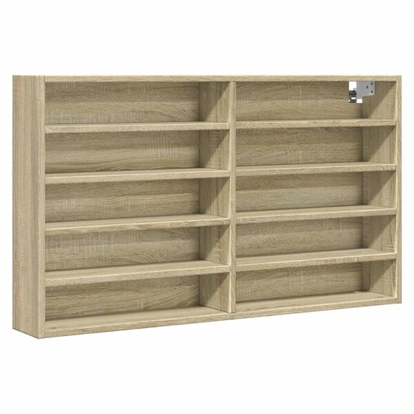 vidaXL Vitrinekast 100x15x58 cm bewerkt hout sonoma eikenkleurig