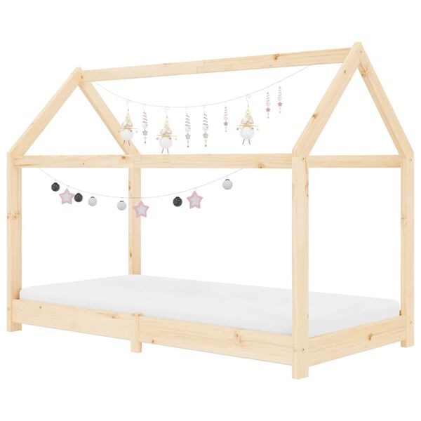 vidaXL Kinderbedframe massief grenenhout 70x140 cm