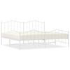 vidaXL Bedframe met hoofd- en voeteneinde&nbsp;metaal wit 200x200 cm