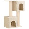 vidaXL Kattenboom met sisal krabpalen Cr&egrave;mekleurig 114 cm
