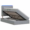 vidaXL LED Opslagbed met Matras Lichtgrijs 120 x 200 cm Stof
