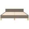 vidaXL Bedframe zonder matras stof taupe 140x200 cm