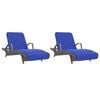 vidaXL Strandhanddoeken 2 st 400 g/m&sup2; 75x200 cm stof koningsblauw