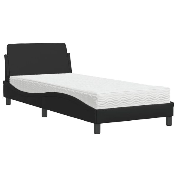 vidaXL Bed met matras "Dover" kunstleer zwart 80x200 cm