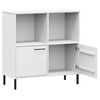 vidaXL Boekenkast met metalen poten OSLO 90x35x90,5 cm hout wit