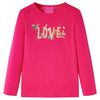 Kindershirt met lange mouwen 116 felroze