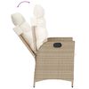 vidaXL 5-delige Tuinset met kussens poly rattan beige