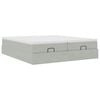 vidaXL Ottoman bed met matrassen 200x200cm fluweel lichtgrijs