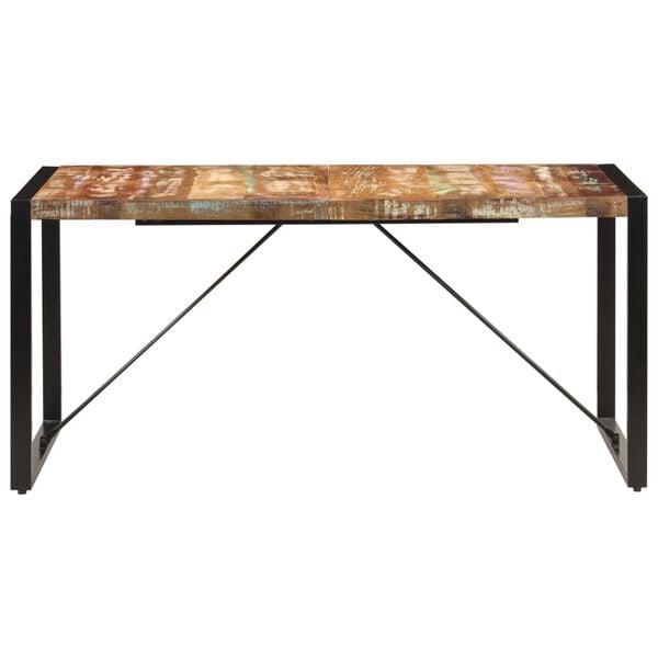 vidaXL Eettafel 160x80x75 cm massief gerecycled hout