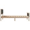 vidaXL Bedframe Bruin en donkergrijs 90 x 200 cm Massief grenenhout