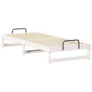 vidaXL Bedframe Wit 80 x 220 cm Massief grenenhout