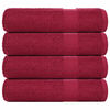 vidaXL Douchehanddoeken FROGN 4 st 70x140 cm 360 g/m&sup2; bordeaux