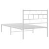 vidaXL Bedframe met hoofdbord metaal wit 107x203 cm