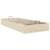 vidaXL Bedframe zonder matras 90x190 cm stof cr&egrave;mekleurig