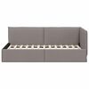 vidaXL Hoekbedframe met hoofdeinde Taupe 100 cm x 200 cm Fluweel