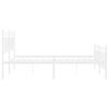 vidaXL Bedframe met hoofd- en voeteneinde metaal wit 150x200 cm
