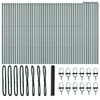 vidaXL Afrasteringspaal Grijs 100 x 1,2 m (13 mm gaas) Staal en PVC