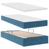 vidaXL Opslag bed met matras met hoofdeinde Donkerblauw 90 x 200 cm