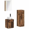 vidaXL Badkamermeubelset 4 pcs Oud hout Bewerkt hout en glas
