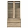 vidaXL Badkamer Kast Sonoma Eiken 79,5 x 49 x 156 cm Bewerkt hout