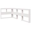 vidaXL Boekenkast Hoofdeinde L-vormig 75 cm massief grenenhout wit