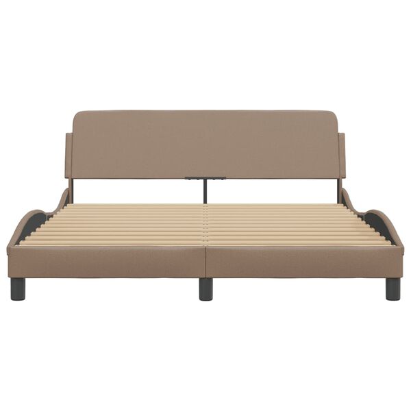 vidaXL Bedframe "Dover" kunstleer cappuccinokleurig 160x200 cm