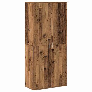 vidaXL Highboard met plank Oud Hout 80 x 39 x 178 cm Bewerkt hout