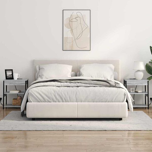 vidaXL Nachtkastje Grijs Sonoma 41 x 31 x 51 cm Bewerkt hout