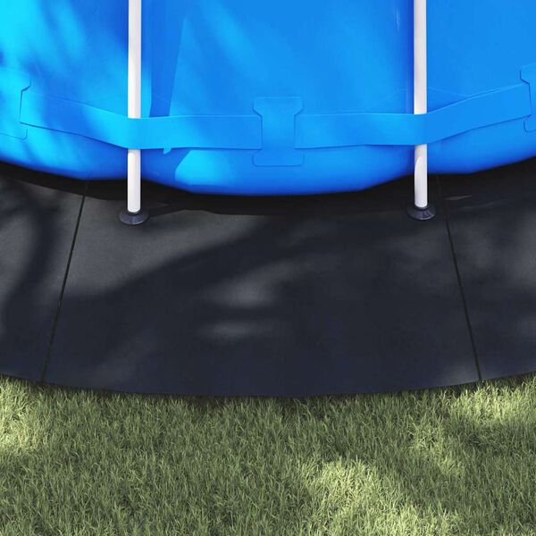 vidaXL Zwembad Grondzeil Zwart Ø 610 cm Polyester geotextiel