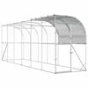 vidaXL Kippenhok Tegen de Muur zilver 600 x 100 x 215 cm