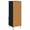 vidaXL Highboard met lade Zwart Eiken 40 x 36 x 110 cm Bewerkt hout