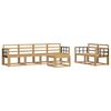 vidaXL Buiten bankenset 7 pcs Wit 59 x 59 x 37 cm Massief Acaciahout