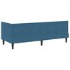vidaXL Hoekbedframe met Matras met hoofdeinde 2 pcs Blauw Fluweel