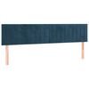 vidaXL Boxspring met matras fluweel donkerblauw 160x200 cm