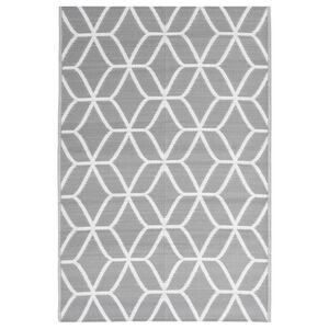 vidaXL Buitenkleed ARAKIL 140x200 cm polypropeen grijs