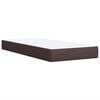 vidaXL Boxspring met matras stof donkerbruin 90x200 cm