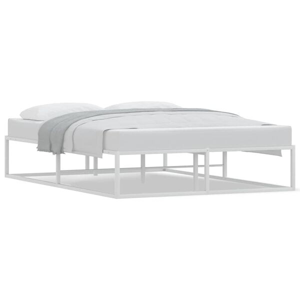 vidaXL Bedframe zonder matras 140x200 cm wit