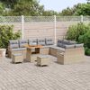 vidaXL Tuin Sofa Set met kussen met opslag 13 pcs Beige en Licht Grijs