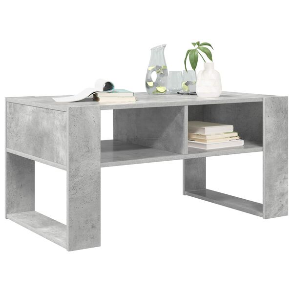 vidaXL Salontafel met opslag Beton Grijs 92 x 53 x 45 cm Bewerkt hout