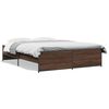 vidaXL Bedframe bewerkt hout metaal bruin eikenkleur 150x200 cm