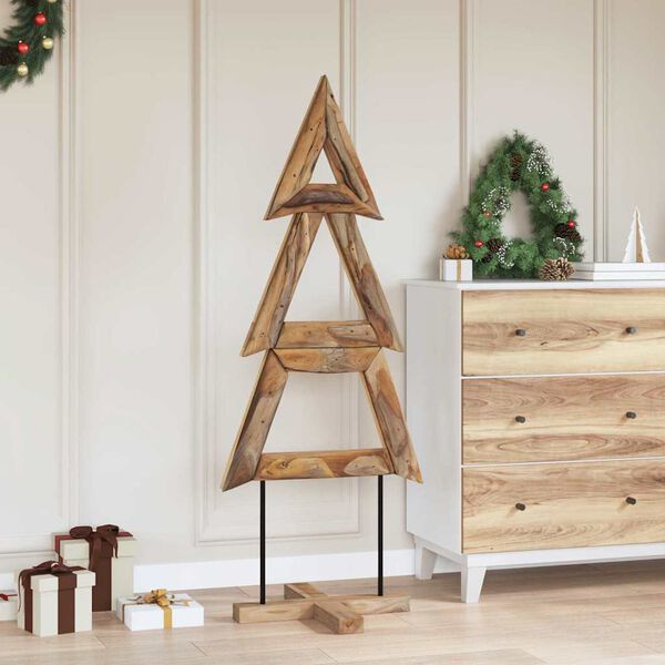 vidaXL Kerstboom met standaard Bruin 149,5 cm Massief teakhout