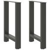 vidaXL Eettafelpoten 2 st 60x(72-73) cm staal antraciet