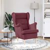 vidaXL Fauteuil 74x84x100 cm stof wijnrood