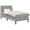vidaXL Bedframe met matras Lichtgrijs 80 x 200 cm Fluweel