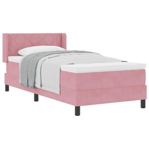 vidaXL Boxspringbed met matras Roze 200 x 100 cm Polyester