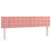 vidaXL Boxspring met matras fluweel roze 180x200 cm