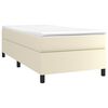 vidaXL Boxspring bed kunstleer cr&egrave;mekleurig 80x200 cm